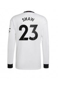 Fotbalové Dres Manchester United Luke Shaw #23 Venkovní Oblečení 2022-23 Dlouhý Rukáv